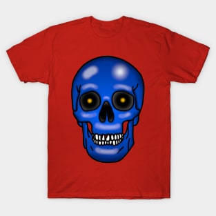 Skull, frostbite blue, no background. T-Shirt